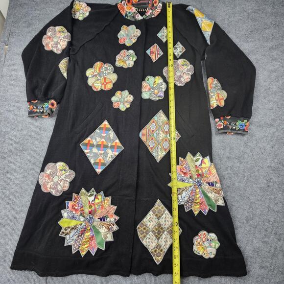 Johnny Was Coat Womens Large Glinda Boho Patchwork Applique Embroidered Duster - Picture 4 of 7